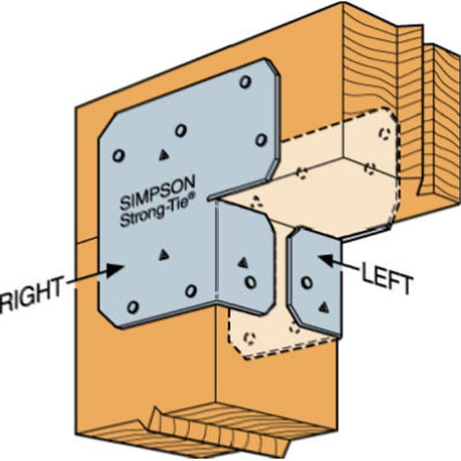 Simpson Strong Tie ACE4Z-WEST 4x Adjustable End Post Cap - Walmart.com