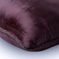 thumbnail image 2 of Throw Pillow Covers, Plum Cushion Cover, Solid Color Bead Cord Throw Pillows Cover, 18x18 inch (45x45 cm) Cushion Cover, Square Velvet Throw Pillows Cover, Solid - Plum Shimmer, 2 of 4