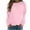 Pink A, variant on Sweatshirt for Women Fashion Casual Long Sleeve Round Neck Ladies Sweatshirt Tops Blouse White B S