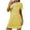 Yellow, variant on Wancir Women's Soft Dragonfly Print Lounge Dress, Plus Size Short Round Neck Nightdress