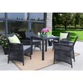 thumbnail image 3 of Baner Garden Rattan Wicker 5 Piece Square Patio Dining Set, 3 of 11