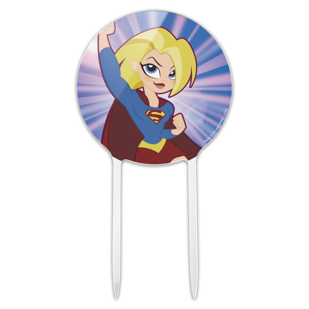 Acrylic DC Super Hero Girls Supergirl Cake Topper Party Decoration For