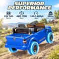 thumbnail image 5 of Funcid 24V Ride on Toys, Licensed Ford Maverick Lariat 4WD Ride on Cars with Remote Control for Kids 3-5 Aged, Single Seater Electric Car Pickup Truck with Bluetooth, Music & Large Trunk, Blue, 5 of 8