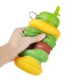 thumbnail image 4 of with carabiner 600ml Collapsible Water Bottle, Large bpa Free Travel Water Bottle Reusable Water Bottle-green, 4 of 5