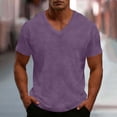 thumbnail image 2 of Dagugfen Plus Size T Shirts for Men Short Sleeve V Neck Loose Fitted Basic Tee Shirt Tops Daily Tops S-5XL, 2 of 8