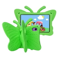 ELEHOLD Cute Kids Case for iPad Mini 6th Generation 8.3" (2021) Kids Friendly EVA Butterfly Wings Kickstand Heavy Duty Rugged Shockproof Protective Case for iPad mini 6,Green
