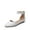 WHITE-PU, variant on BURUDANI Women Flats Shoes Low Wedge Sandals Ankle Strap Pointed Toe
