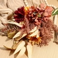 thumbnail image 3 of Ramos de flores artificiales de otoño de Linaichen para bodas de invierno o decoración del hogar (naranja), 3 of 8