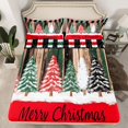 thumbnail image 2 of Homewish Jungle Winter Xmas Tree Bed Sheets, Rustic Farmhouse Cabin King Sheets, Merry Christmas Sheet Set, Super Cozy Room Decor, 4 Pieces, 2 of 7