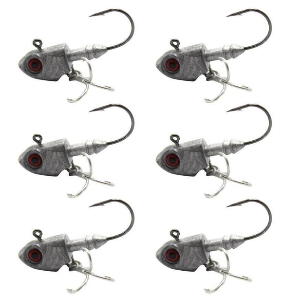 Jig Heads, 6 Piezas Jig Heads Pesca Anzuelos de Pesca Plantillas de Pesca Mejores en su Clase