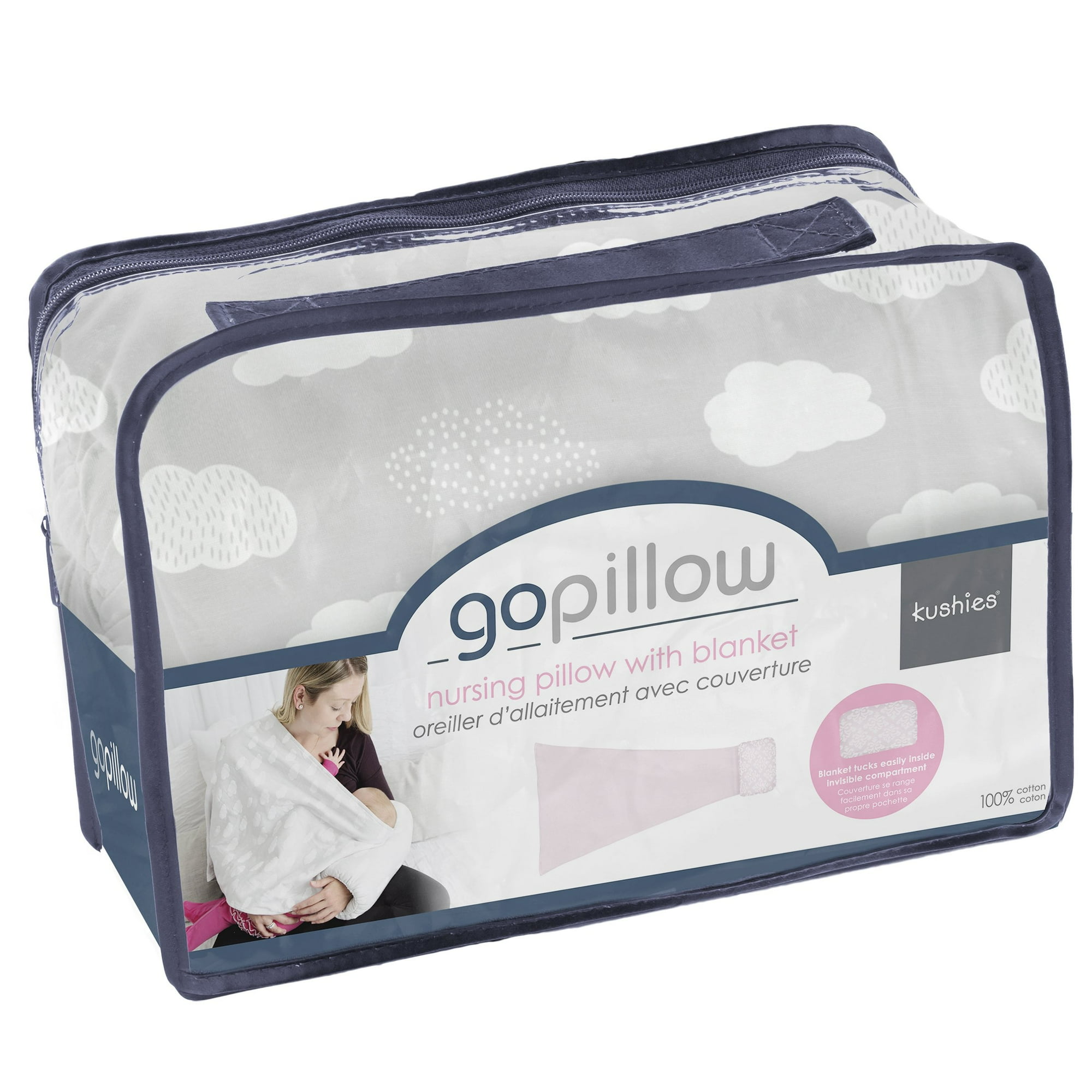 Kushies Baby Gopillow Wearable Breastfeeding Pillow Grey Walmart
