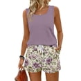 thumbnail image 2 of 2 Piece Short Sets for Women Tank and Shorts Set Casual Summer Outfit Shorts Outfit Plus Size Two Piece Short Set Comfy Summer Outfits for Women Matching Sets Lounge Sets for Women Summer, 2 of 5