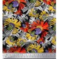 thumbnail image 1 of Soimoi Rayon Fabric Flower Artistic Print Sewing Fabric Yard 56 Inch Wide, 1 of 3