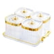 thumbnail image 1 of Platos para servir divididos Plato para aperitivos Contenedor para refrigerios Plato para servir frutos secos y dulces Clear 4 cuadrícula, 1 of 9