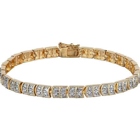 Diamond Accent 14kt Gold-Plated Tennis Bracelet, 8