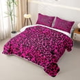 thumbnail image 3 of Erosebridal Hot Pink Leopard Twin Quilt Set,Black Cheetah Spot Twin Coverlet Set For Girls,2-Piece, 3 of 7