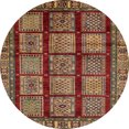 thumbnail image 1 of Ahgly Company Indoor Round Abstract Saffron Red Abstract Area Rugs, 8' Round, 1 of 6