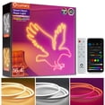 thumbnail image 1 of Lumary Smart RGBAICW Neon Rope Lights Indoor, 16.4ft Led Strip Light Works with Alexa/Google Assistant, Warm White to Cool White Rope Light for Bedroom Wa, 1 of 9
