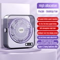 thumbnail image 1 of Ventilador de escritorio con pantalla digital LED, portátil, recargable por USB, silencioso, con control táctil y base antideslizante resistente para usar en el escritorio, el dormitorio, la, 1 of 6