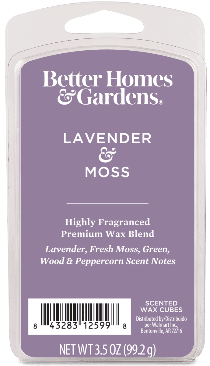 Better Homes  Gardens Lavender & Moss Premium Scented Wax Melts, Better Homes & Gardens, 3.5 oz (1-Pack)