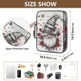 thumbnail image 3 of Haosy Accordion File Organizer Zipper Binder 500 Sheet 6-Tab Expanding File Folder Multi-Pocket 1.2 Inch 3 Ring Gnome Rose Black White Hat, 3 of 7