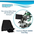 thumbnail image 6 of HQRP Dust Bag (3-Pack) for Hitachi C8FB C8FB2 C8FS C8FSC C8FSE C8FSHE C8FSHE Slide Compound Miter Saws / P20ST Planer, 6 of 6