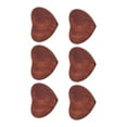 6PCS Guitar Pick Wooden Heart Shaped Burr Free Smooth Surface Guitar