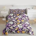 thumbnail image 2 of Homewish Countryside Flower Bedding Comforter Set,Rustic Botanical Floral Twin Comforter Sets,Purple Orange Beige Bedding Set For Girls Teens,Ultra Soft Home Decor Reversible,2 Pieces, 2 of 8