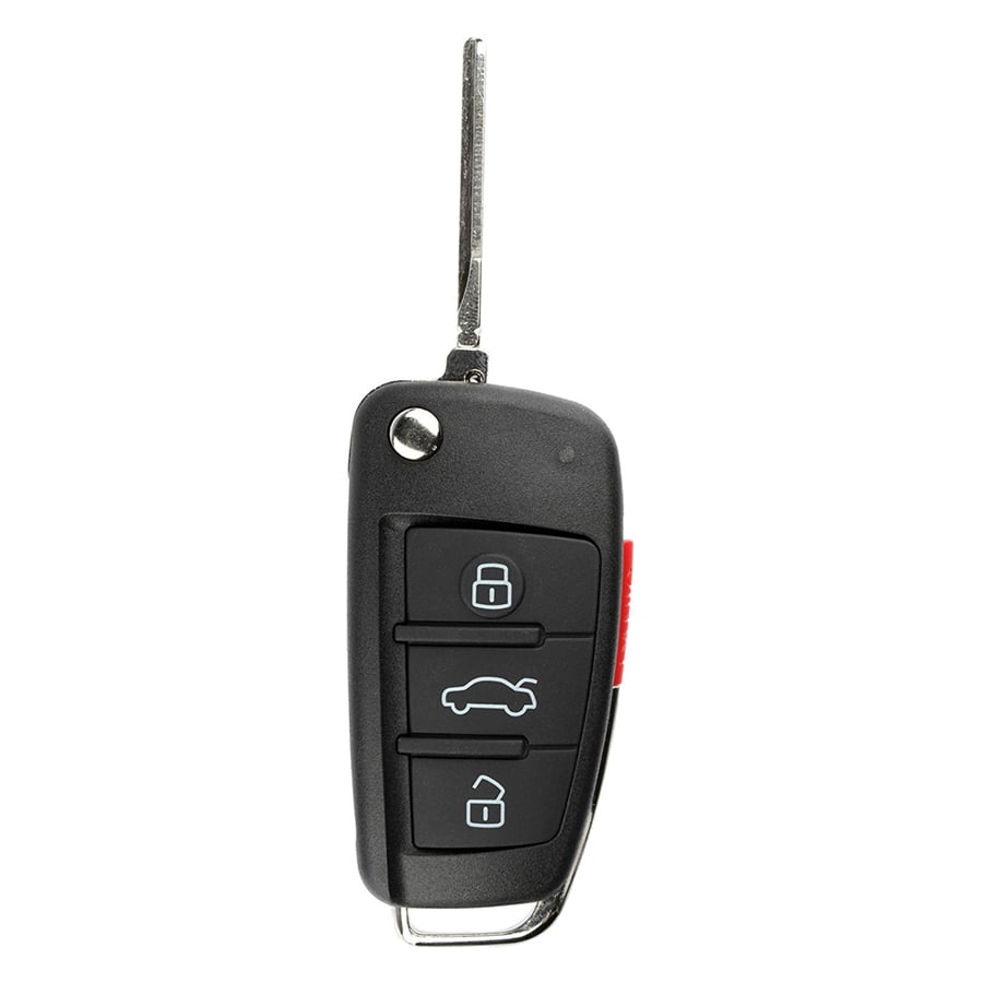 KeylessOption Keyless Entry Remote Control Car Uncut Ignition Key Fob Replacement for Audi MYT-4073A