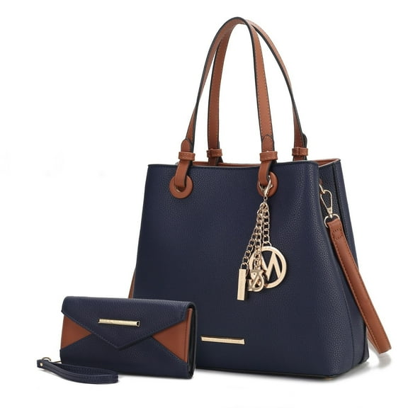 MKF Collection Kearny Vegan Leather Women's Tote Bag with Wallet by Mia K- 2 pieces