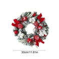 thumbnail image 3 of Cinvoph 11.8" Christmas Pine Wreath Exquisite Faux Wreaths for Front Door, Wreath with Xmas Decorations for Fireplace, Mantle ,Wall, Windows Home, Indoor Outdoor Decor, Red, 3 of 6