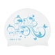 thumbnail image 1 of Gorro de Natación Impermeable con Patrón de Pensamiento Único 1 Pc Azul Blanco, 1 of 6