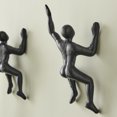 thumbnail image 3 of Danya B. "Wall Climber" Cast Iron Decorative Black Wall Mount Hook (Set of 2), 3 of 5