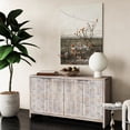 thumbnail image 3 of Accent Cabinet 4 Door Wooden Sideboard Buffet Server Storage. Natural Wood Wash, Art Style, Dining Room Office, 3 of 7