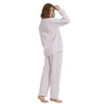 thumbnail image 4 of GLOBAL Womens 100% Cotton Notch Collar Pajama Set Homewear with Pockets, Spring & Summer, 2-Piece, Sizes S to 3X, 4 of 6