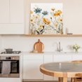 thumbnail image 6 of Yellow Blue Spring Floral Wall Art Painting on Canvas, Watercolor Summer Botanical Canvas Art Home Prints Wall Art Framed Modern Artwork for Living Room Bedroom Wall Decor 12x12in, 6 of 9