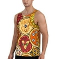 thumbnail image 2 of Uemuo Pies Pattern Men's Muscle Shirts Sleeveless Dry Fit Gym Workout Tank Top Lightweight Sports Tank Top Beach Tank Top, Loose-fit Sleeveless Shirt-4X-Large, 2 of 7