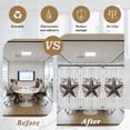 thumbnail image 6 of Texas Star Retro Window Privacy Film, Vintage Brown Red Berry Wooden Static Cling UV Sun Blocking Tint Film Heat Control Windows Films for Bedroom Bathroom, Window Stickers 23.6"x59", 6 of 8
