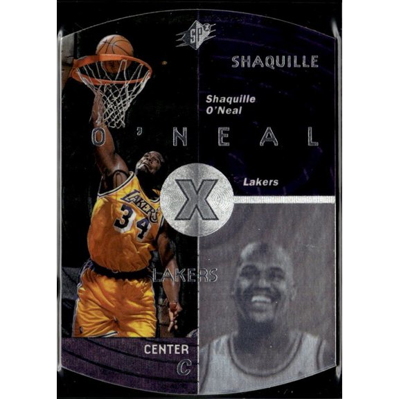 Collectible 1998 Upper Deck SPx Die Cut Shaquille O'Neal #22 Los Angeles Lakers Basketball Card Los Angeles Lakers NBA Basketball Trading Card