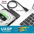 thumbnail image 4 of HUGFEGWE SATA to USB Cable USB 3.0 to 2.5" SATA Hard Drive External Converter Adapter for SSD/HDD Data Transfer Support UASP CJ25311-8626, 4 of 9