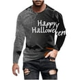thumbnail image 2 of YOIAVAIOY Halloween Pullover for Men Ghost Witch Pumpkin Graphic Tee Shirts Lightweight Sweat Shirt Casual Holiday Tops Dark Gray XXXL, 2 of 5