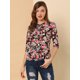 thumbnail image 3 of Disfraz de Día de San Patricio para mujer Allegra K Camiseta ajustada Negro-Floral M, 3 of 6