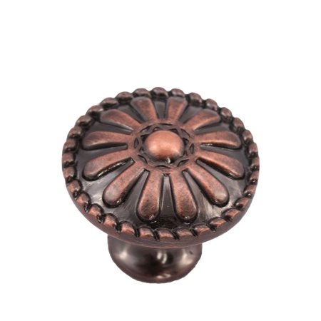 Zinc Alloy Knobs 24mm Metal Round Dresser Knobs Pull Handle for Home Kitchen Cupboard Cabinet Copper