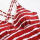 thumbnail image 4 of Conjunto de Bikini de Cintura Alta Impreso Cuello en V Correa Ajustado Traje de Baño de una Pieza con Lado Dividido, Traje de Baño Sexy para las Mujeres Playa Piscina Verano, 4 of 9