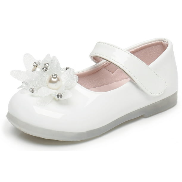 Blikcon Girls Kids Wedding Party Dress Shoes Princess Flat(Color