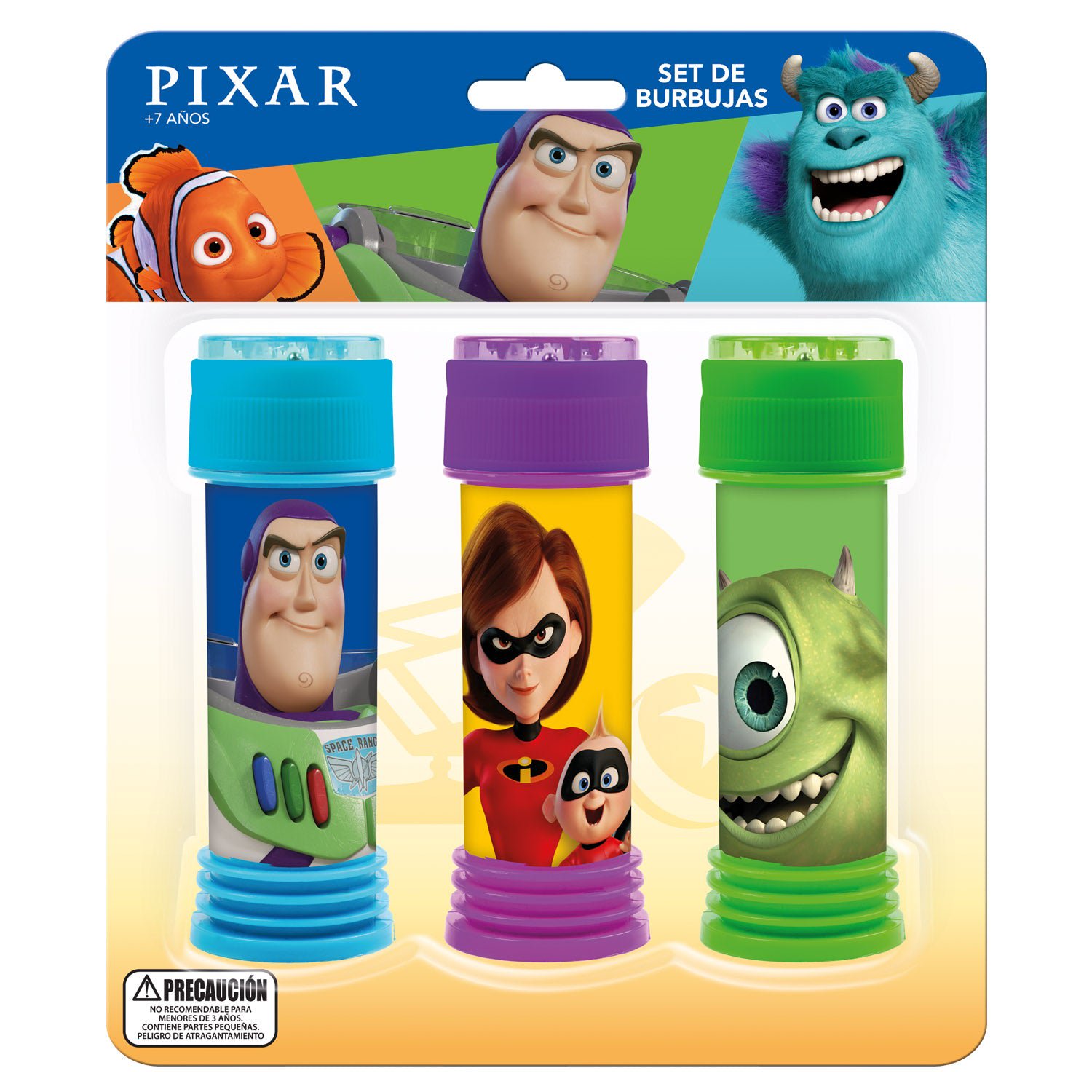 Set De Burbujas Con Personajes Pixar
