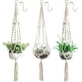 thumbnail image 1 of Juego de macetas colgantes escandinavas, cesta para plantas de macramé, 1 of 5