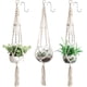 thumbnail image 1 of Juego de macetas colgantes escandinavas, cesta para plantas de macramé, 1 of 5