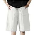 thumbnail image 4 of ZRGHAOYLQ Solid Color Cargo Shorts Men Big and Tall Plus Size Shorts Lounge Athletic Short Pants Outdoor Camping Cargo Shorts, 4 of 6