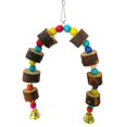 thumbnail image 4 of Parrot Chew Block Bell Teeth Cleaning Bird Chewing Block Parrot Hanging Toy, 4 of 8